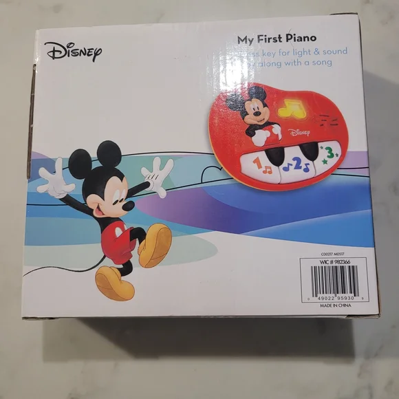 Disney Mickey Mouse Musical Piano Toy - Red and White - Picture 2 of 2